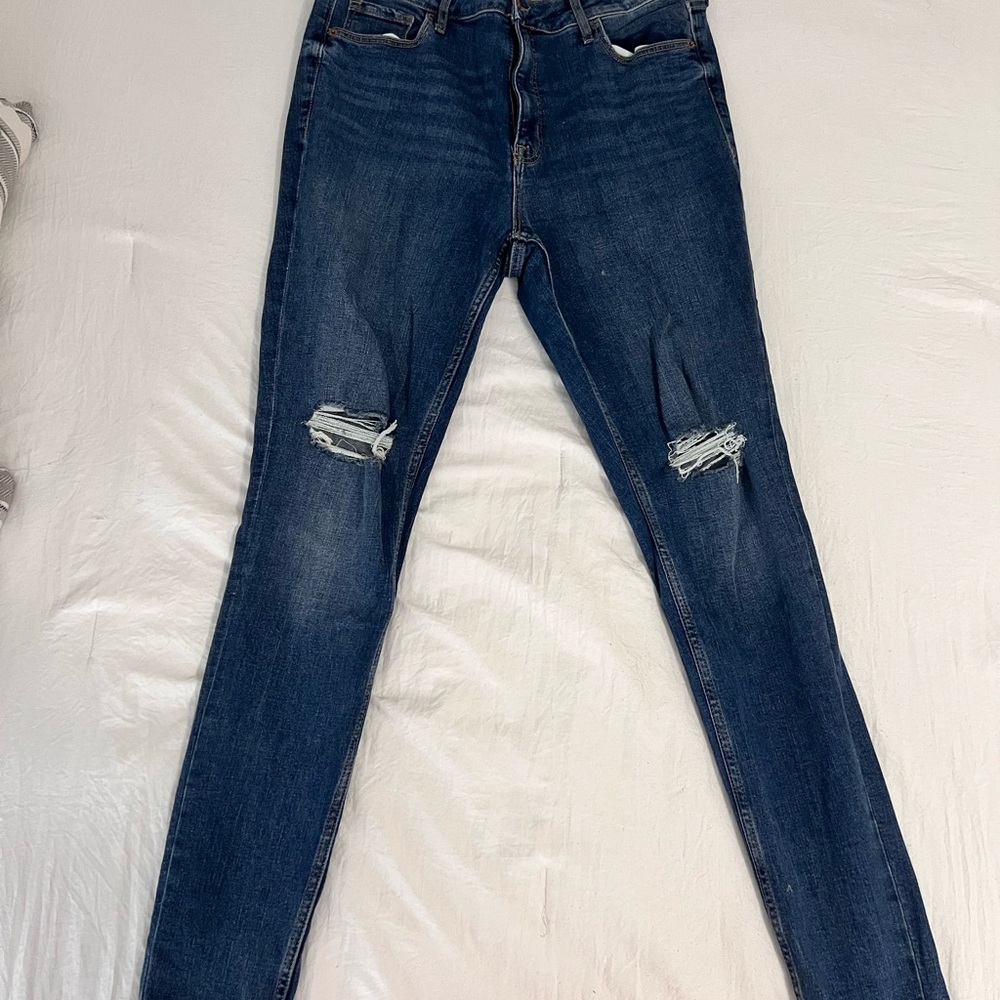 Old Navy Women's Skinny Jeans - Dark Blue